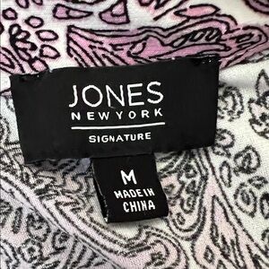 Jones New York Signature Pink and Black Scarf